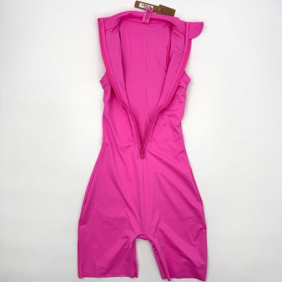 SKIMS Swim Mock Neck Cycle Suit Taffy Women’s Size XXS Limited Edition NWT - Picture 9 of 12